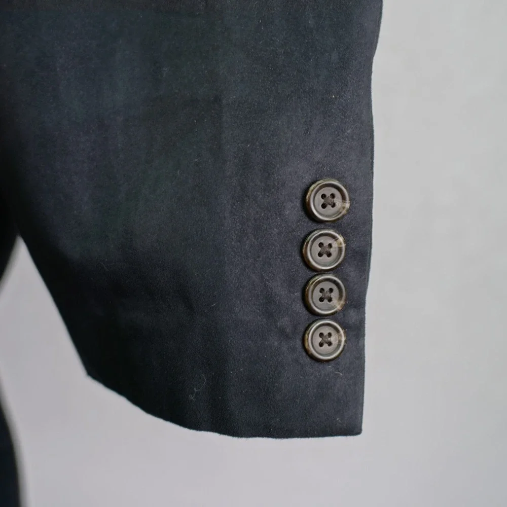 Chaps Polyester‎ Suede Lined Black 2 Button Blazer 40R